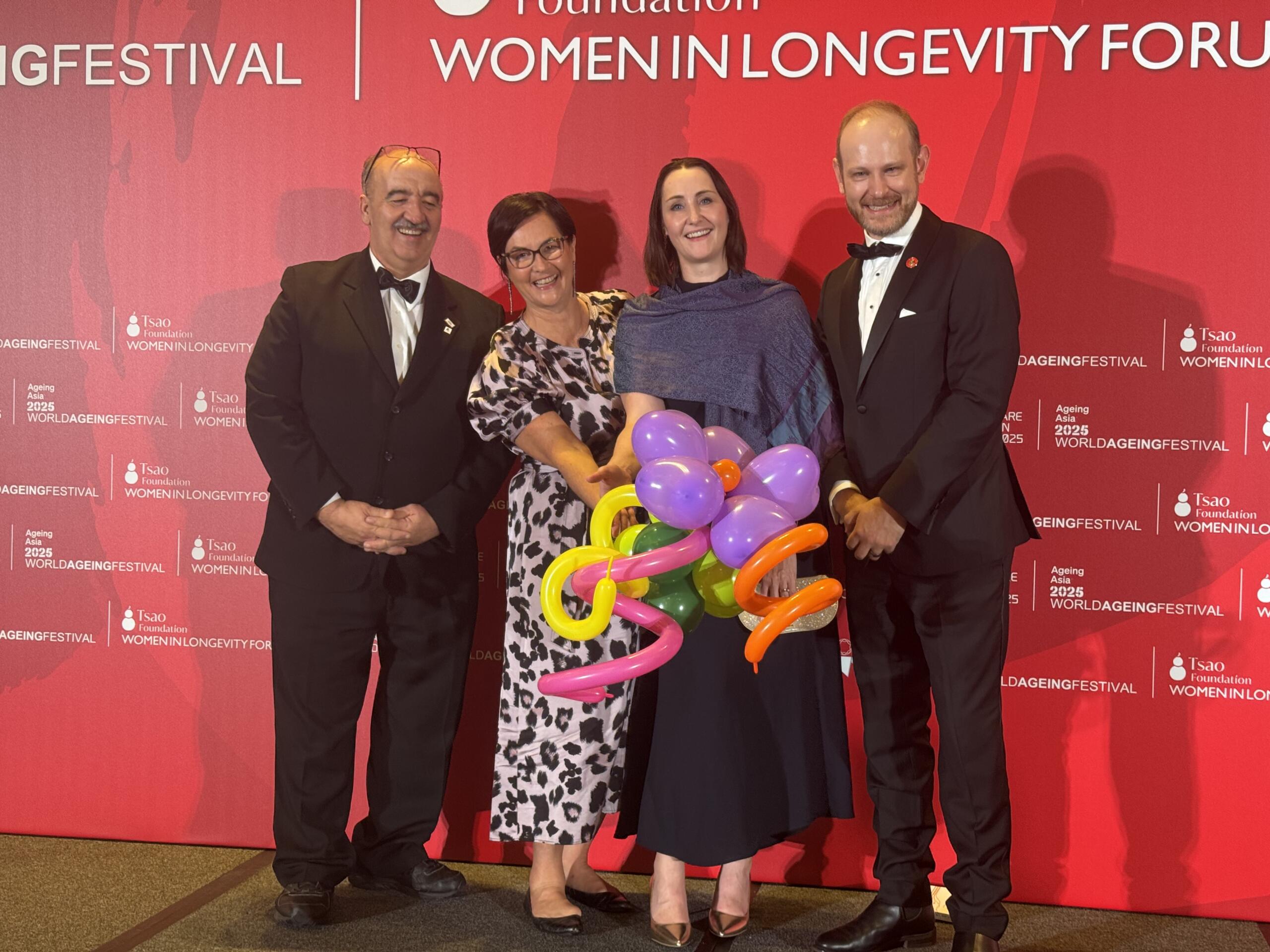 L-R: Ageing Australia’s delegation at Ageing Asia were our Chief Technology Advisor Dr George Margelis, Head of Innovation Julie Anderson, General Manager Services & Sector Capacity Belinda Allen and CEO Tom Symondson.