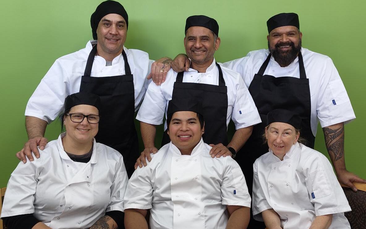 Binu Karishnan and the catering team at MiCare