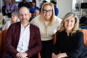 Ageing Australia CEO Tom Symondson and State Manager Victoria and Tasmania Danni Campbell-Manley with mecwacare CEO Anne McCormack (centre).