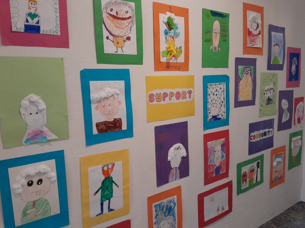 Portraits of older people in the office at Country