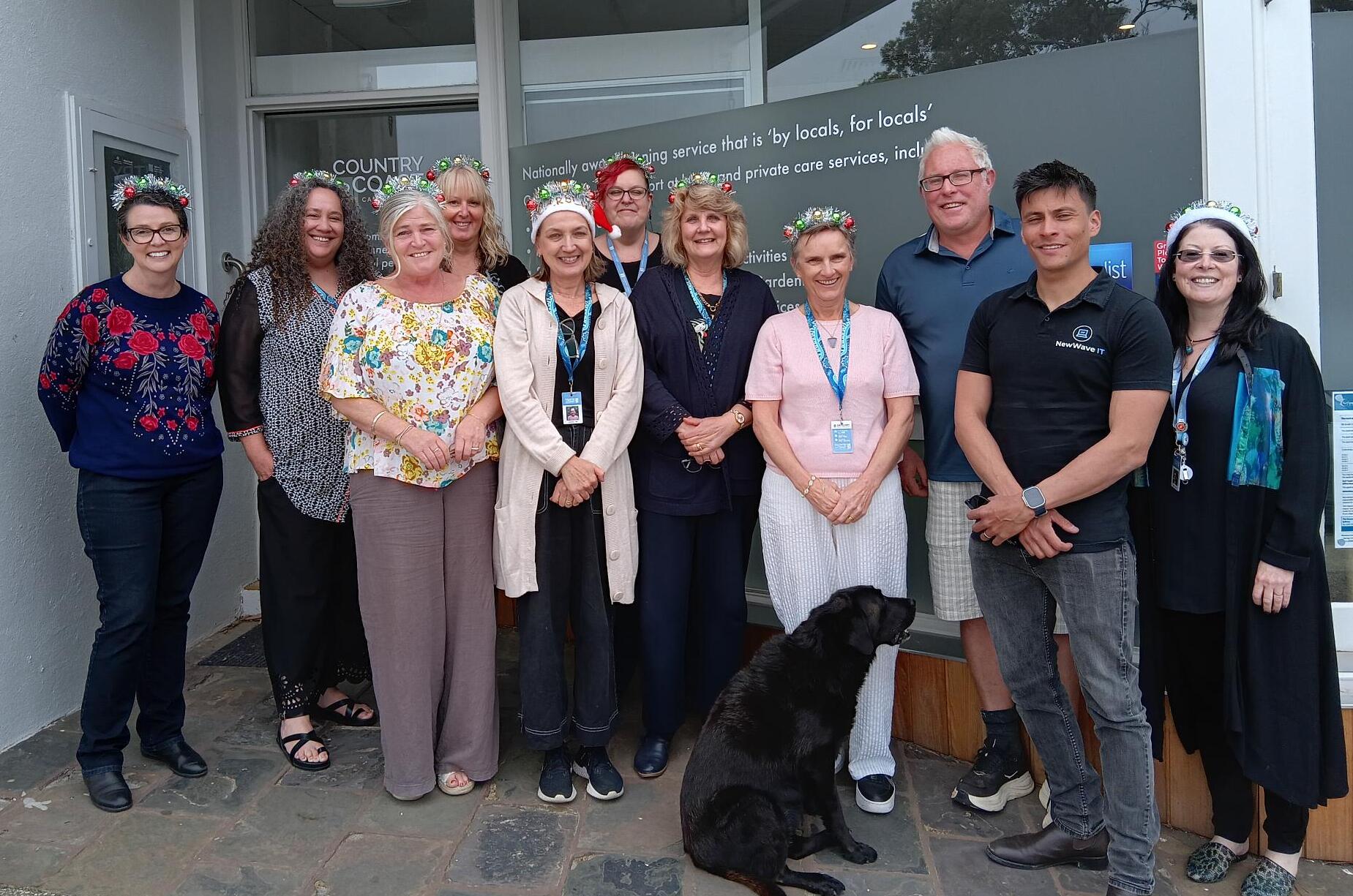 Staff at the Country to Coast Home Care Services. Director Lucy Lincoln is pictures far left, General Manager Kerri Caspall far right